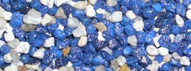 Multicolor Kies - Blau